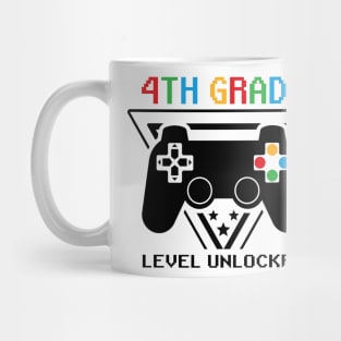 4th Grade Level Unlocked First Day of School Video Gamer Mug